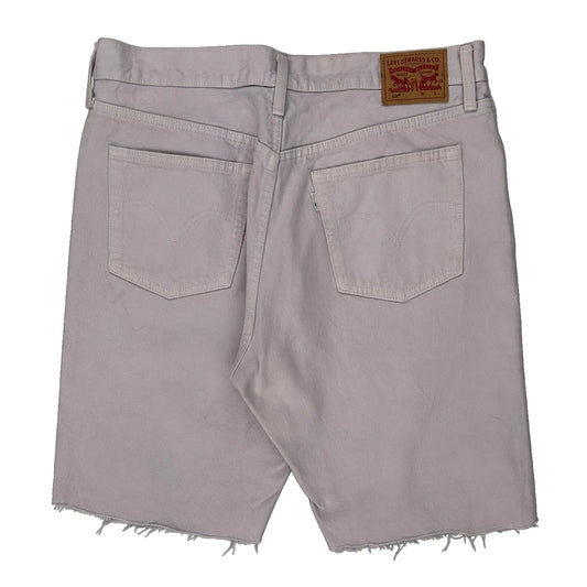 Levis Denim Shorts - 32W 10L Grey Cotton
