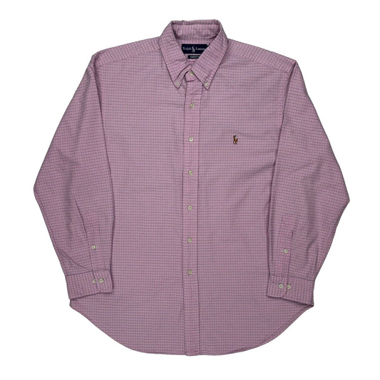 Vintage Ralph Lauren Checked Shirt - Large Pink Cotton
