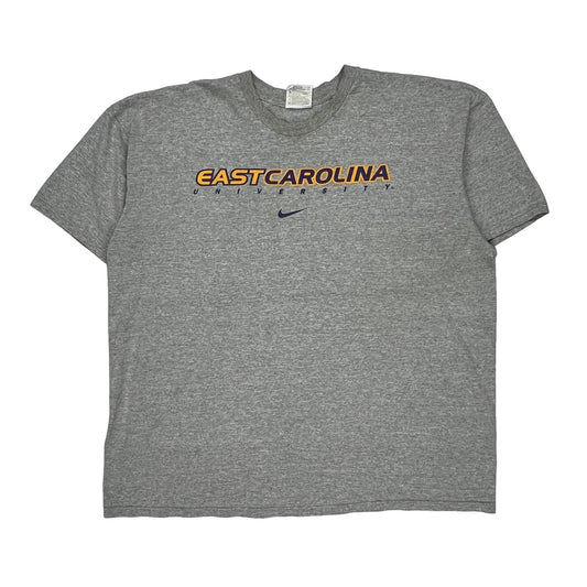 East Carolina University Nike College T-Shirt - 2XL Grey Cotton