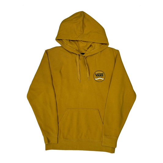 Vintage Off The Wall Vans Hoodie - Small Yellow Cotton