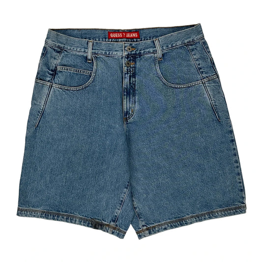 Guess Denim Shorts - 38W 12L Blue Cotton