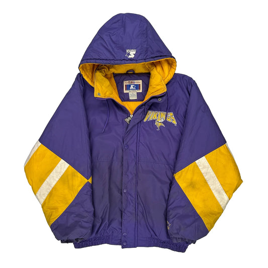 Minnesota Vikings Starter Nfl Jacket - 2XL Purple Nylon