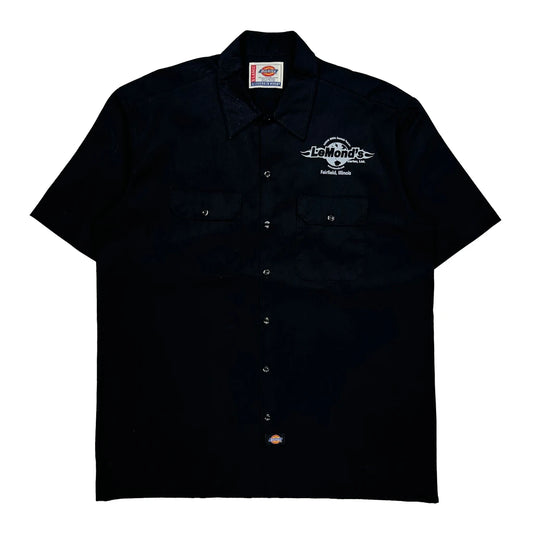 Vintage Fairfield, Illinois Dickies Short Sleeve Shirt - XL Black Cotton