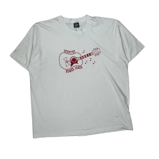 Country Music Fruit Of The Loom Graphic T-Shirt - 2XL White Cotton Blend