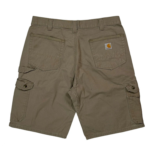 Carhartt Cargo Shorts - 36W 11L Khaki Cotton