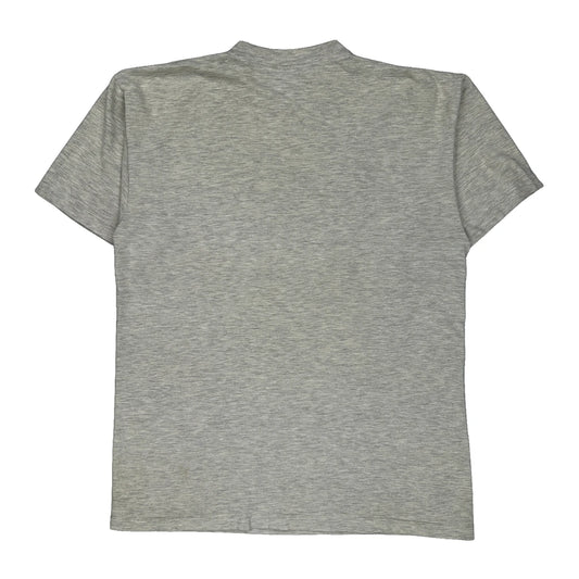 Made In USA Single Stitch Magic Tees Graphic T-Shirt - Large Grey Cotton