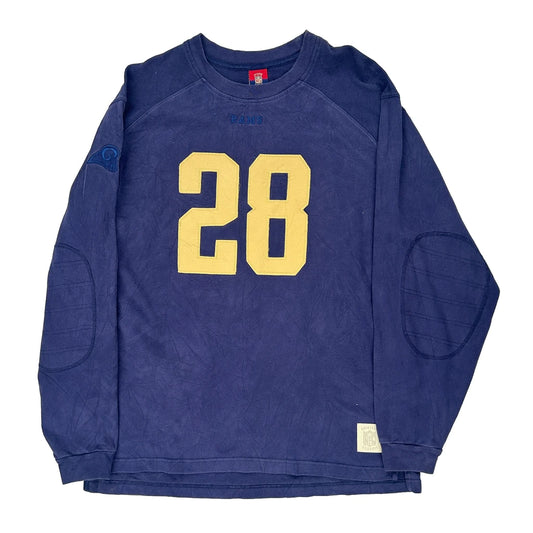 Los Angeles Rams Reebok Nfl Sweatshirt - Large Blue Cotton