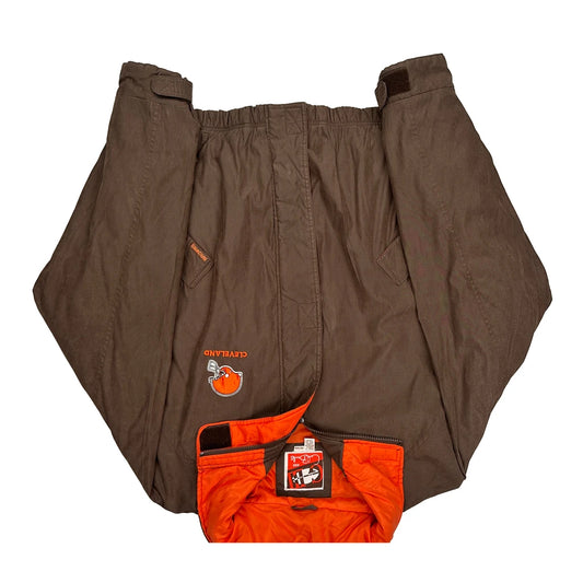Vintage Cleveland Browns Game Day Reversible Windbreaker - 2XL Brown Polyester