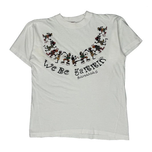 Vintage Bahamas Dorsett Graphic T-Shirt - Large White Cotton