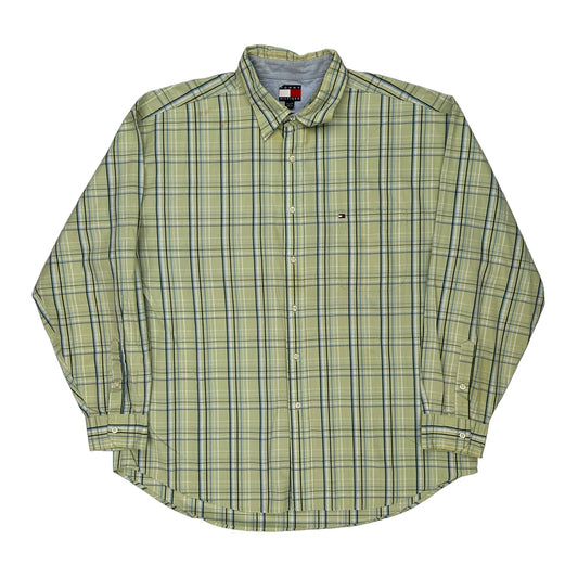Tommy Hilfiger Checked Shirt - 2XL Green Cotton