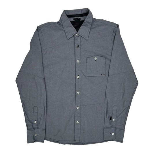 Oakley Slim Fit Shirt - Large Grey Cotton
