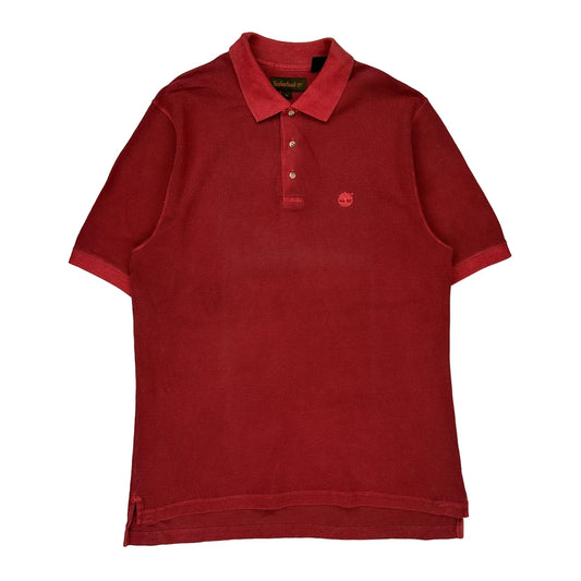 Timberland Polo Shirt - Large Red Cotton