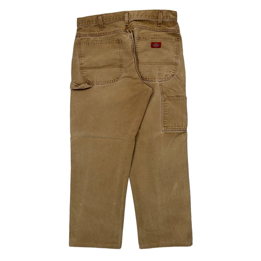 Vintage Dickies Carpenter Trousers - 32W 29L Brown Cotton