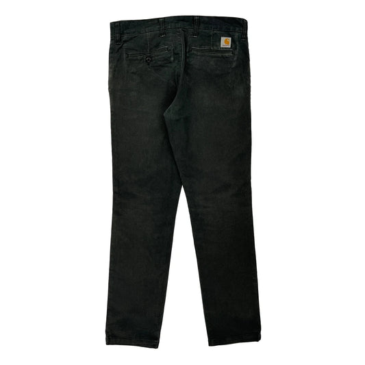 Carhartt Trousers - 34W 32L Black Cotton Blend