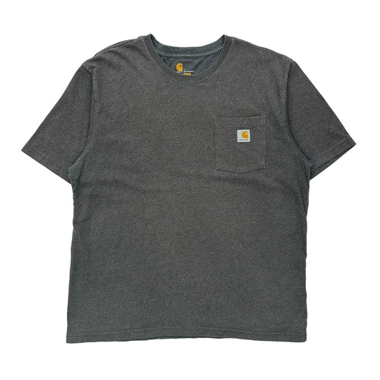 Carhartt T-Shirt - Large Grey Cotton