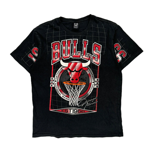 Chicago Bulls Ultra Game Single Stitch T-Shirt - Large Black Cotton