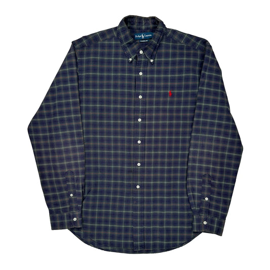 Ralph Lauren Checked Shirt - Large Green Cotton
