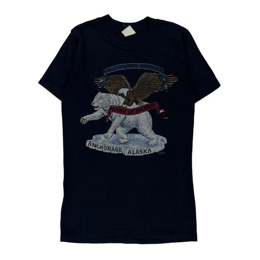 Single Stitch Unbranded T-Shirt - Small Black Cotton