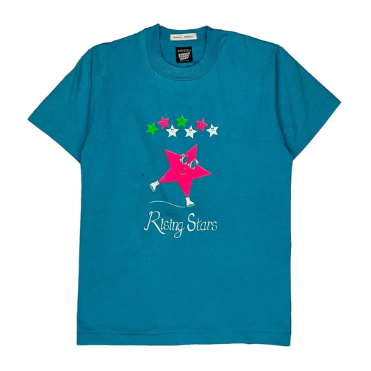 Vintage Rising Stars Screen Stars Single Stitch T-Shirt - Medium Blue Cotton Blend