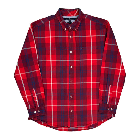 Tommy Hilfiger Checked Shirt - XL Red Cotton