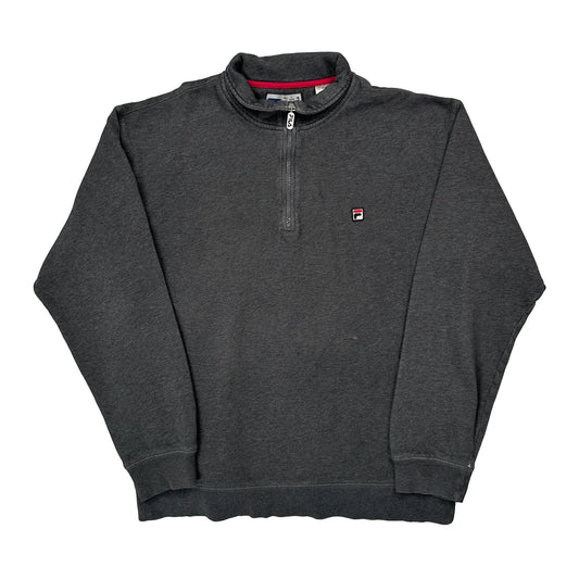 Fila 1/4 Zip - Large Grey Cotton