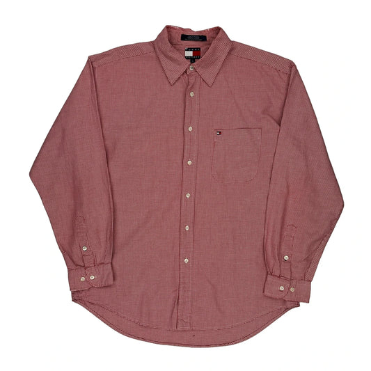 Tommy Hilfiger Checked Shirt - Large Red Cotton