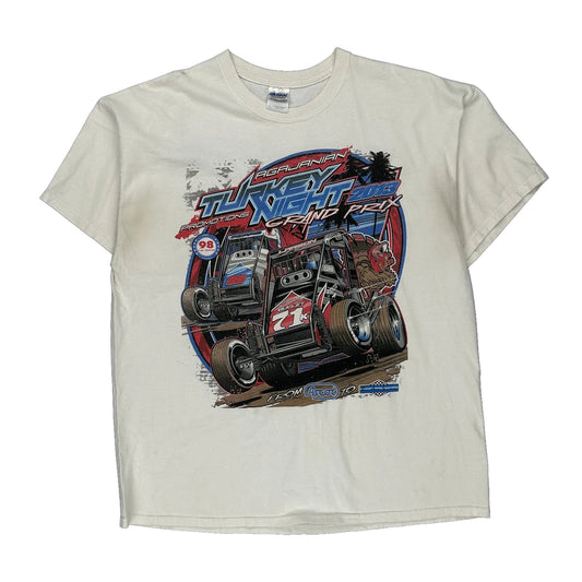 Turkey Night Grand Prix Gildan Graphic T-Shirt - XL White Cotton