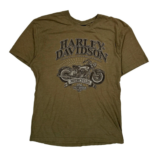 Orlando Harley Davidson Graphic T-Shirt - XL Khaki Cotton