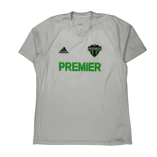 Vintage Premier Adidas Football Shirt - Large White Polyester