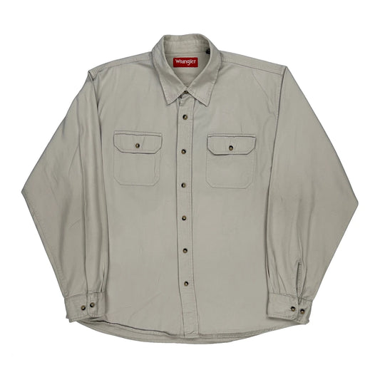 Vintage Wrangler Shirt - XL Beige Cotton