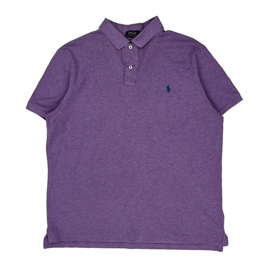 Vintage Polo By Ralph Lauren Slim Fit Polo Shirt - XL Purple Cotton