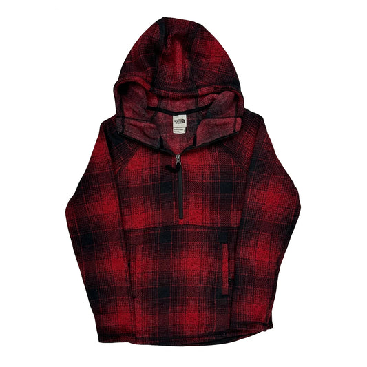 The North Face Checked Fleece - Small Red Polyester