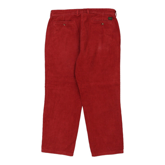 Vintage red Lacoste Cord Trousers - mens 36" waist