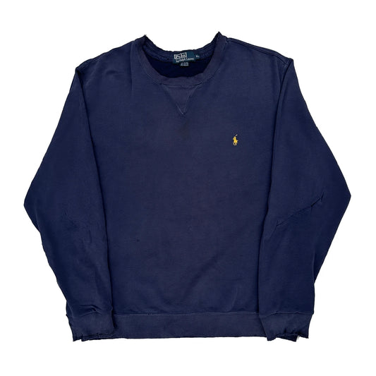Polo By Ralph Lauren Sweatshirt - XL Navy Cotton Blend