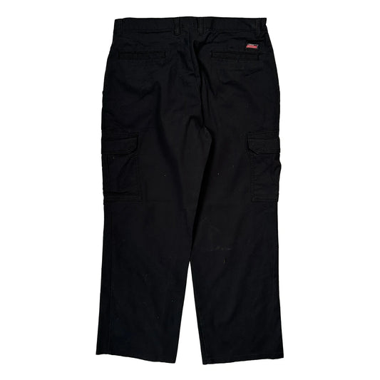 Dickies Cargo Trousers - 34W 30L Black Polyester Blend