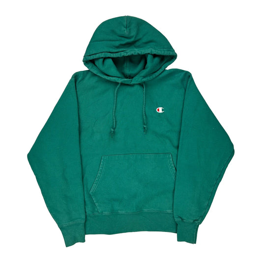 Champion Hoodie - Large Green Cotton