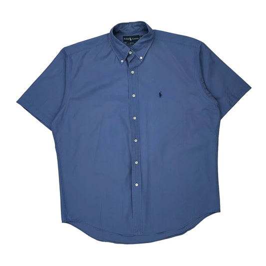 Blake Shirt Ralph Lauren Short Sleeve Shirt - Large Blue Cotton