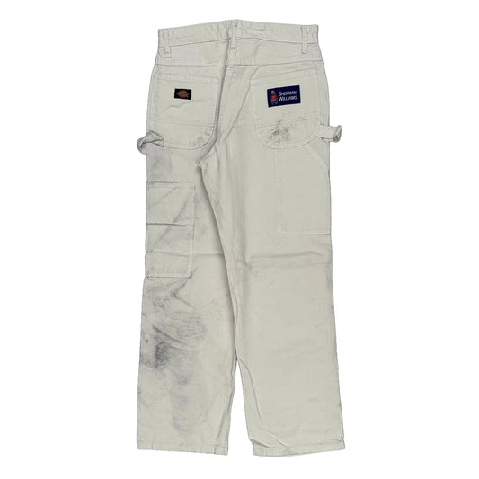 Dickies Carpenter Trousers - 28W 30L White Cotton