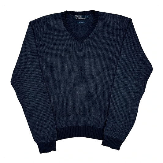 Polo By Ralph Lauren Jumper - Large Blue Cotton