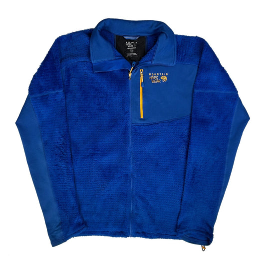 Vintage Mountain Hard Wear Fleece Jacket - Large Blue Polyester