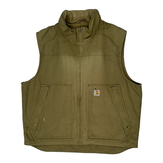 Vintage Carhartt Gilet - XL Khaki Cotton