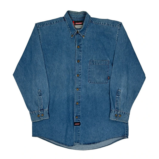 Dickies Denim Shirt - Large Blue Cotton