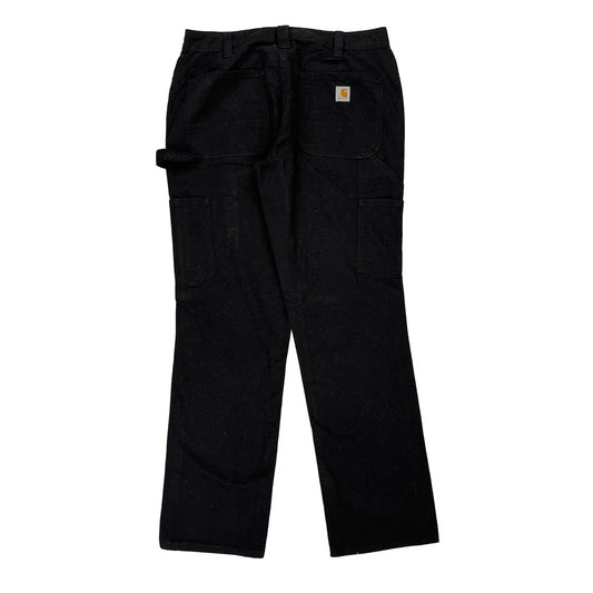 Carhartt Carpenter Trousers - 31W UK 10 Black Cotton Blend