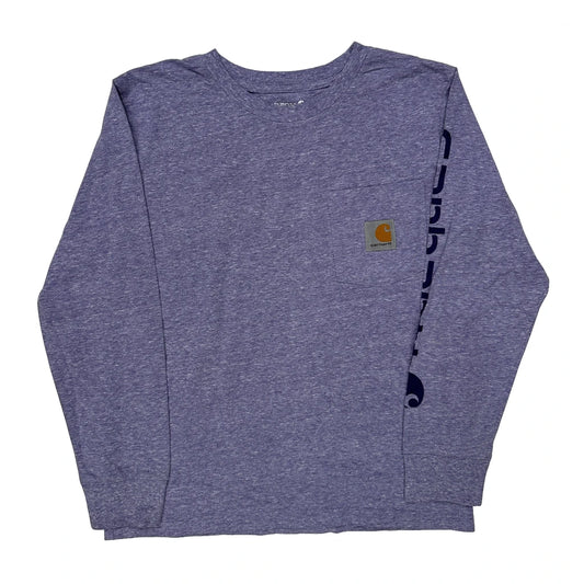 Vintage Age 10 Carhartt Long Sleeve T-Shirt - Medium Purple Cotton