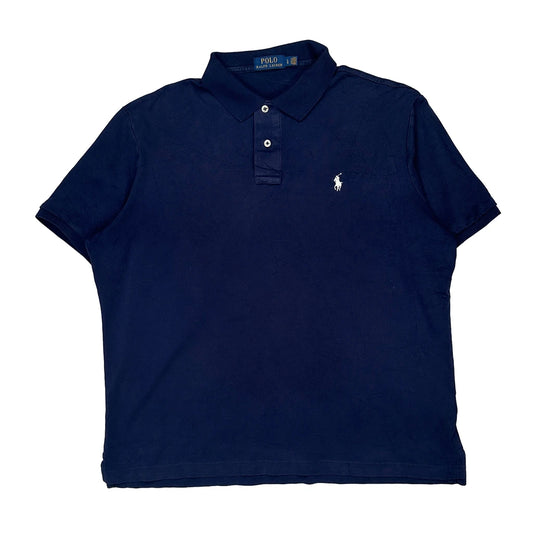 Polo By Ralph Lauren Polo Shirt - Large Navy Cotton