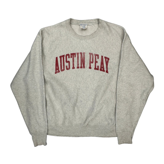 Austin Peay Champion Sweatshirt - Large Grey Cotton