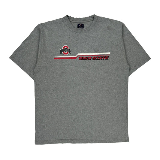 Ohio State Pro Player College T-Shirt - Large Grey Cotton