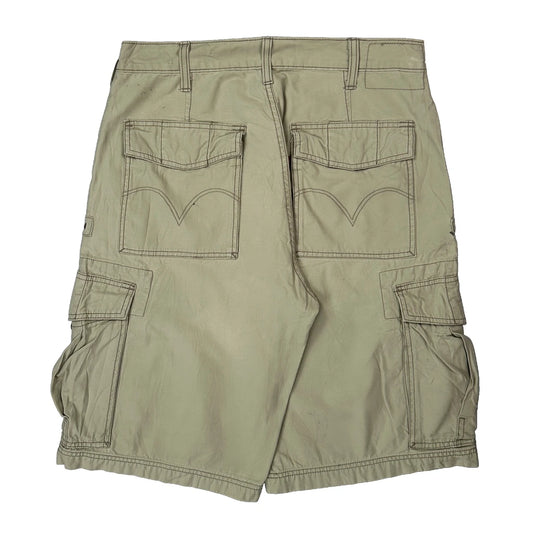 Vintage Levis Cargo Shorts - 32W 11L Beige Cotton