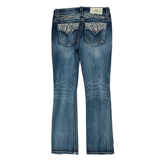 Miss Me Slim Jeans - 28W UK 6 Blue Cotton Blend