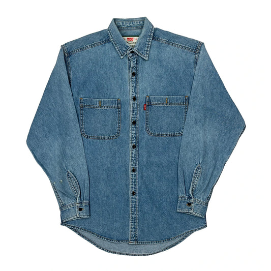 Levis Denim Shirt - Small Blue Cotton